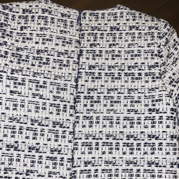 ROBERTA DI ROMA BLUE FAUX FUR TRIMMED TWEED DRESS GIRLS 6 - Picture 5 of 5